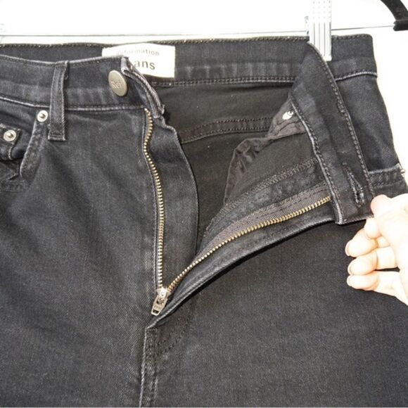 Reformation Faded Black Destroyed High & Skinny Jeans Size 29 - Picture 6 of 9